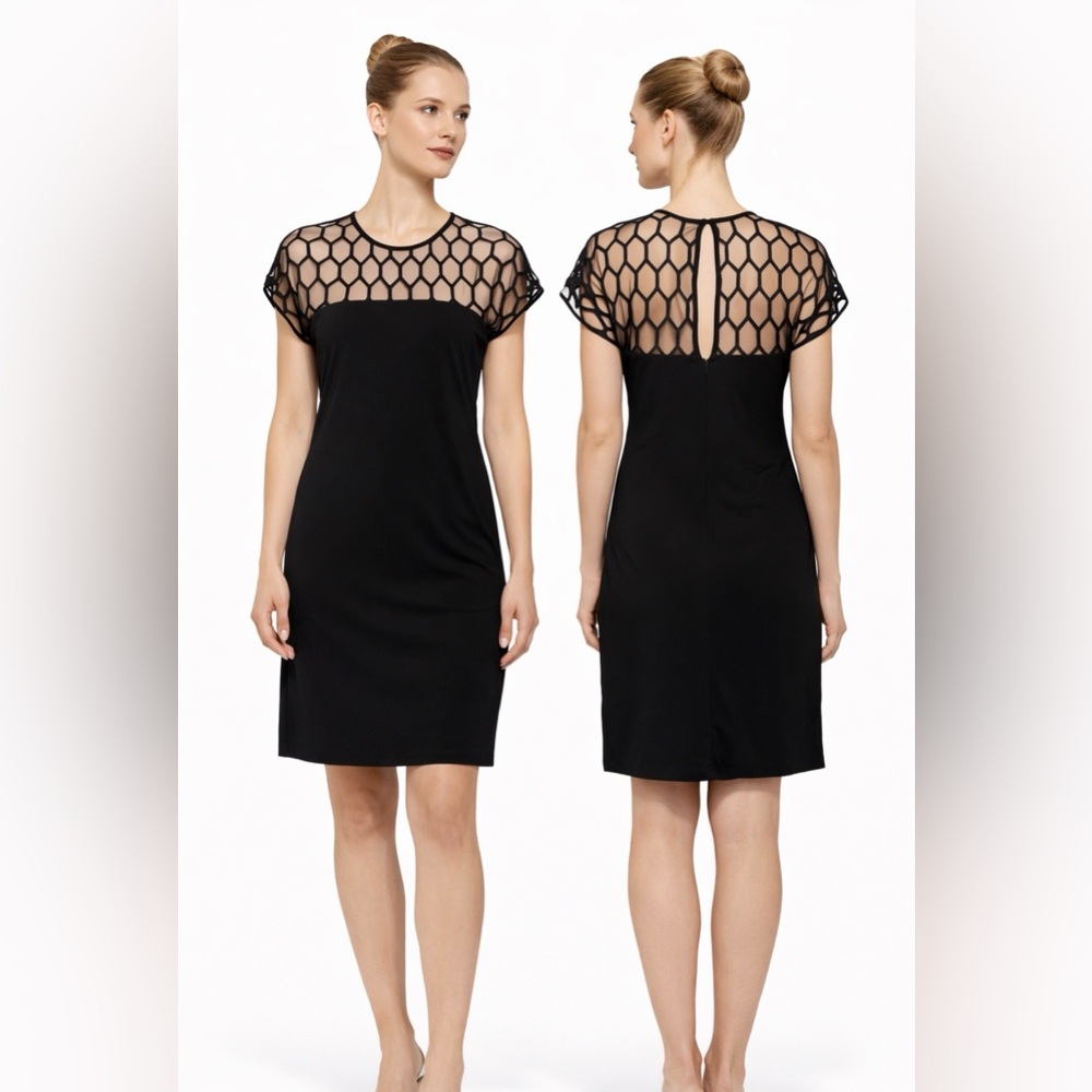 Gucci Mesh Lace Top Dress L Large Stretch Career Church Party NEW with flaw